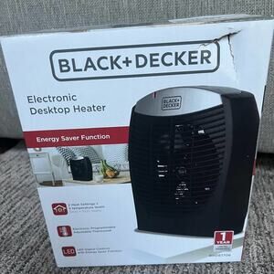 BLACK+DECKER Electronic Heater/Fan Black
